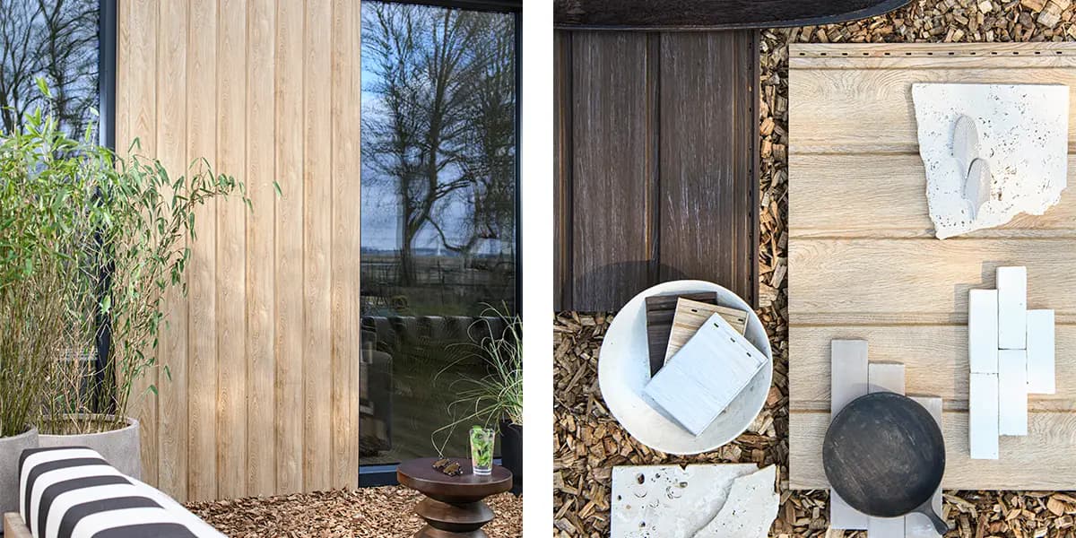 Keralit gevelbekleding natuur eiken moodboard