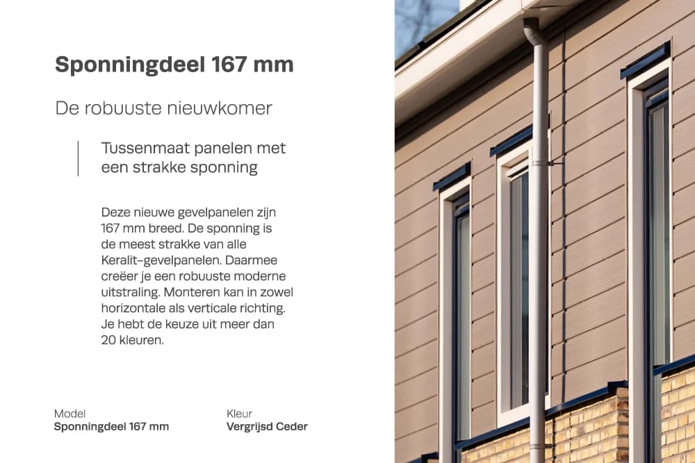 Keralit modellenwijzer - Sponningdeel 167 mm