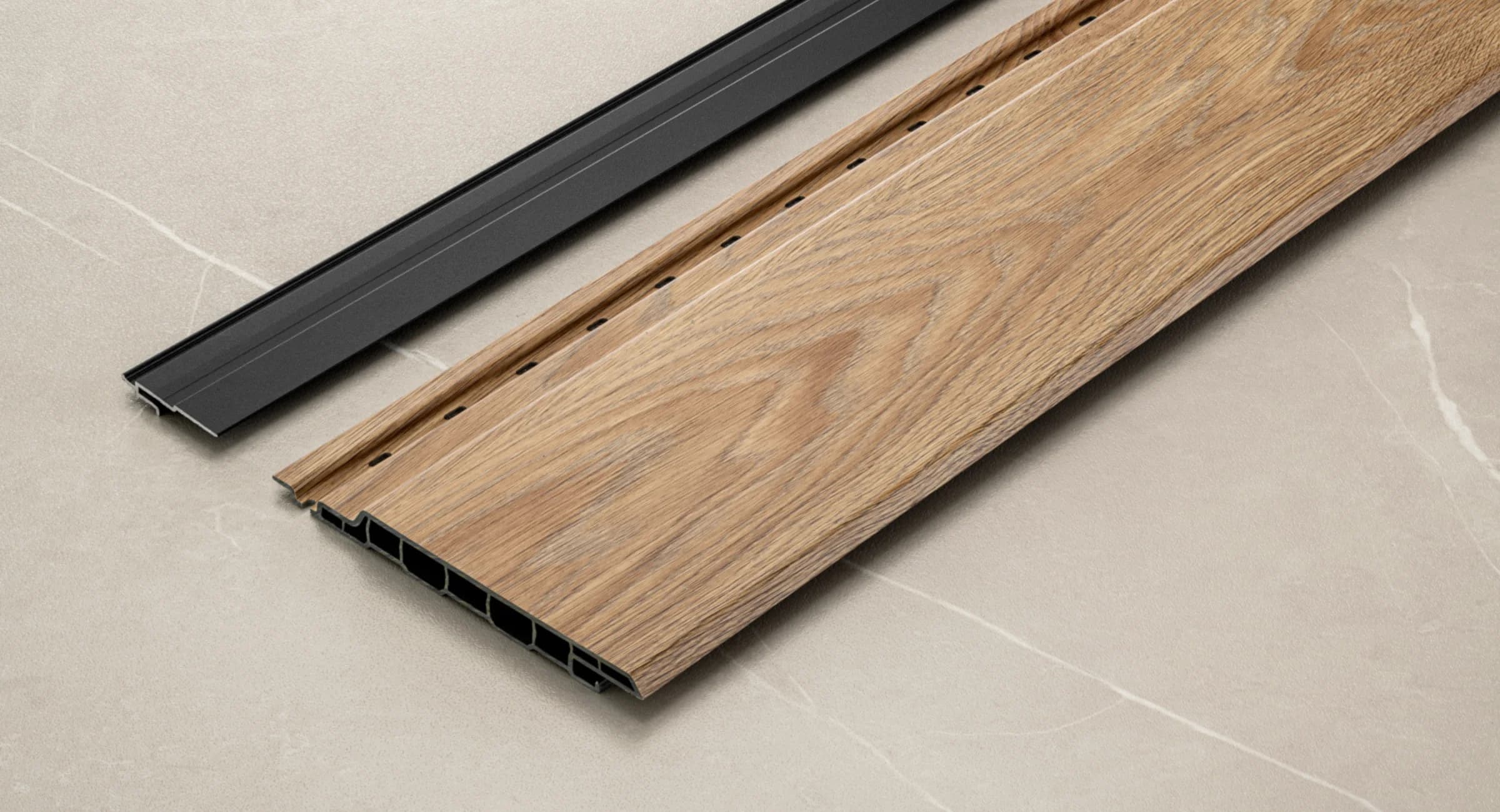 Keralit Sponningdeel 143 mm in natuur eiken met Shadowline profiel