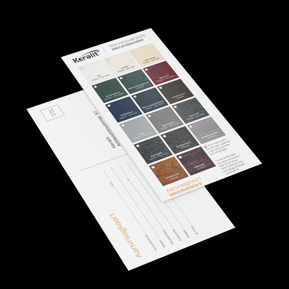 Keralit monsterkaart dakrandpanelen