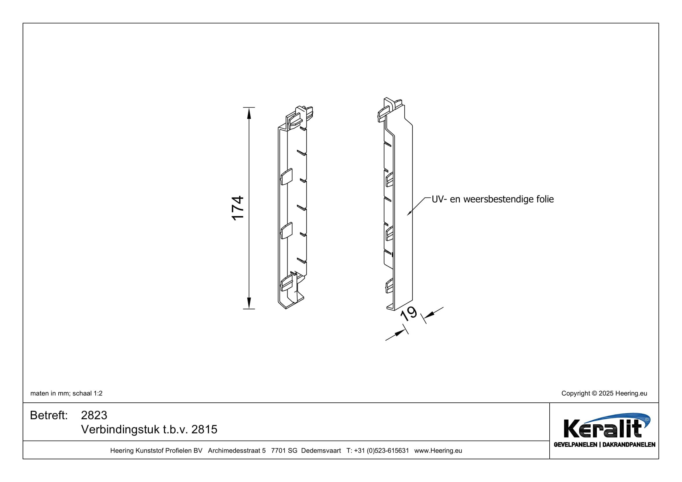 Verbindingstuk t.b.v. 2815