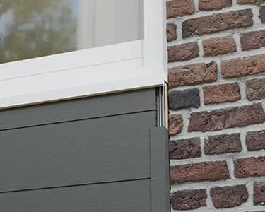 Keralit het verlengde eindprofiel aansluiting tussen gevelbekleding en kozijnen