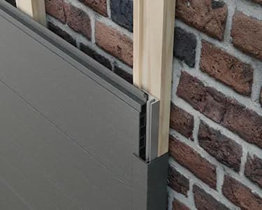 Keralit het verlengde eindprofiel afwerking van houten regel op de buitenmuur